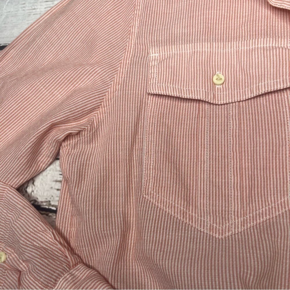 Patagonia Organic Cotton Striped Long Sleeve Shirt Size S - Picture 4 of 11